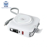 Sạc dự phòng WiWU ALL-ROUND 6-in-1 45W 15.000mAh Wi-P051: Kèm cáp, sạc không dây 15W, đế đỡ