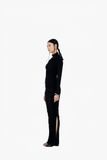 SLIM-FIT PLEATED TURTLENECK TOP