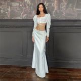 ÁO CROPTOP SATIN CROPTOP WHITE JEHUDIEL