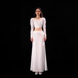 ÁO CROPTOP SATIN CROPTOP WHITE JEHUDIEL