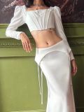 ÁO CROPTOP SATIN CROPTOP WHITE JEHUDIEL