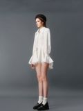 CHÂN VÁY NGẮN LINEN SLIMFIT WHITE CREPE