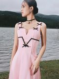 SET SATIN SLIMFIT PINK AURORA
