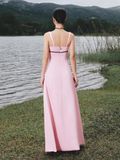 SET SATIN SLIMFIT PINK AURORA