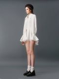 CHÂN VÁY NGẮN LINEN SLIMFIT WHITE CREPE