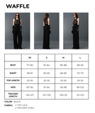 ÁO CROPTOP REN STRAING BLACK WAFFLE