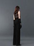 ÁO CROPTOP REN STRAING BLACK WAFFLE