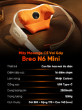 Máy Massage Cổ Vai Gáy Breo N6 Mini - Xông Nóng Huyệt Đạo - Xoa Bóp Cơ