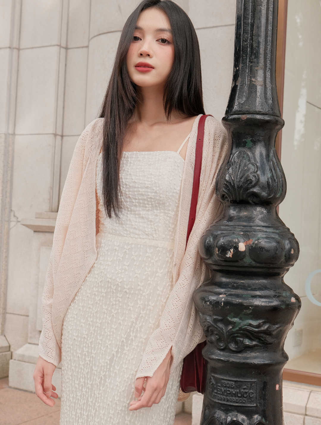 BEIGE LOTUS CARDIGAN