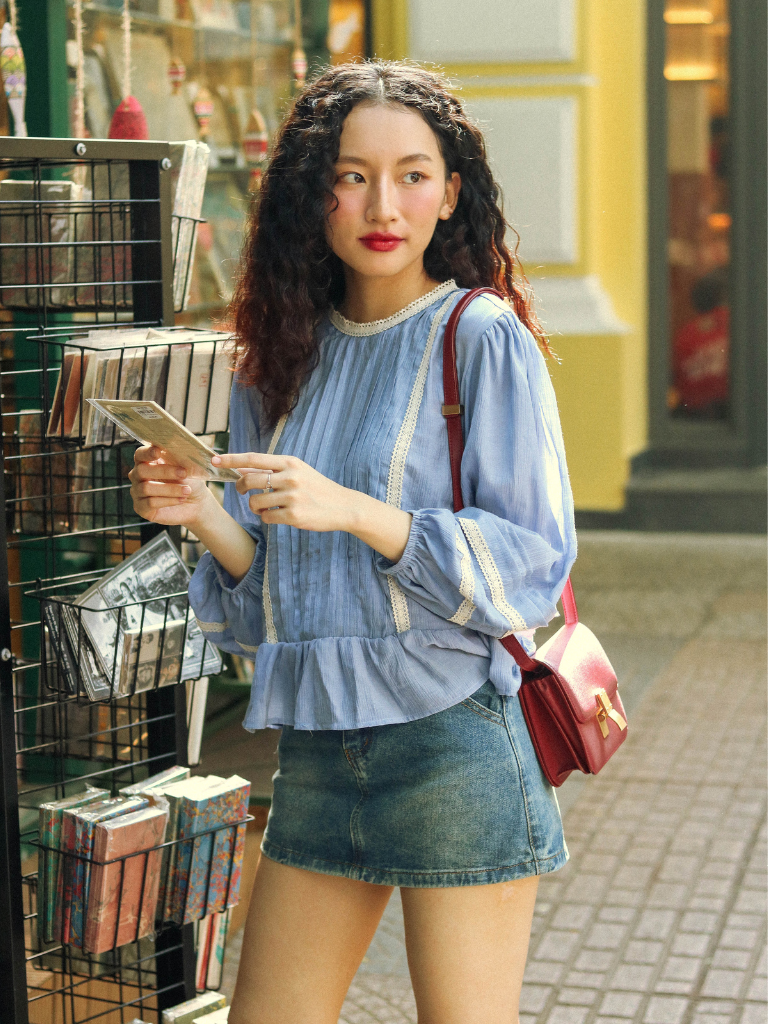 BUTTONS JEANS SKIRT