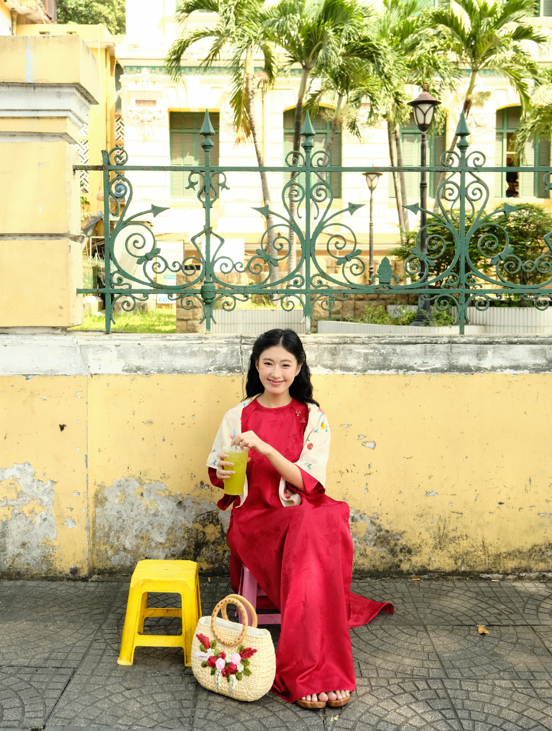ÁO DÀI GẤM SON