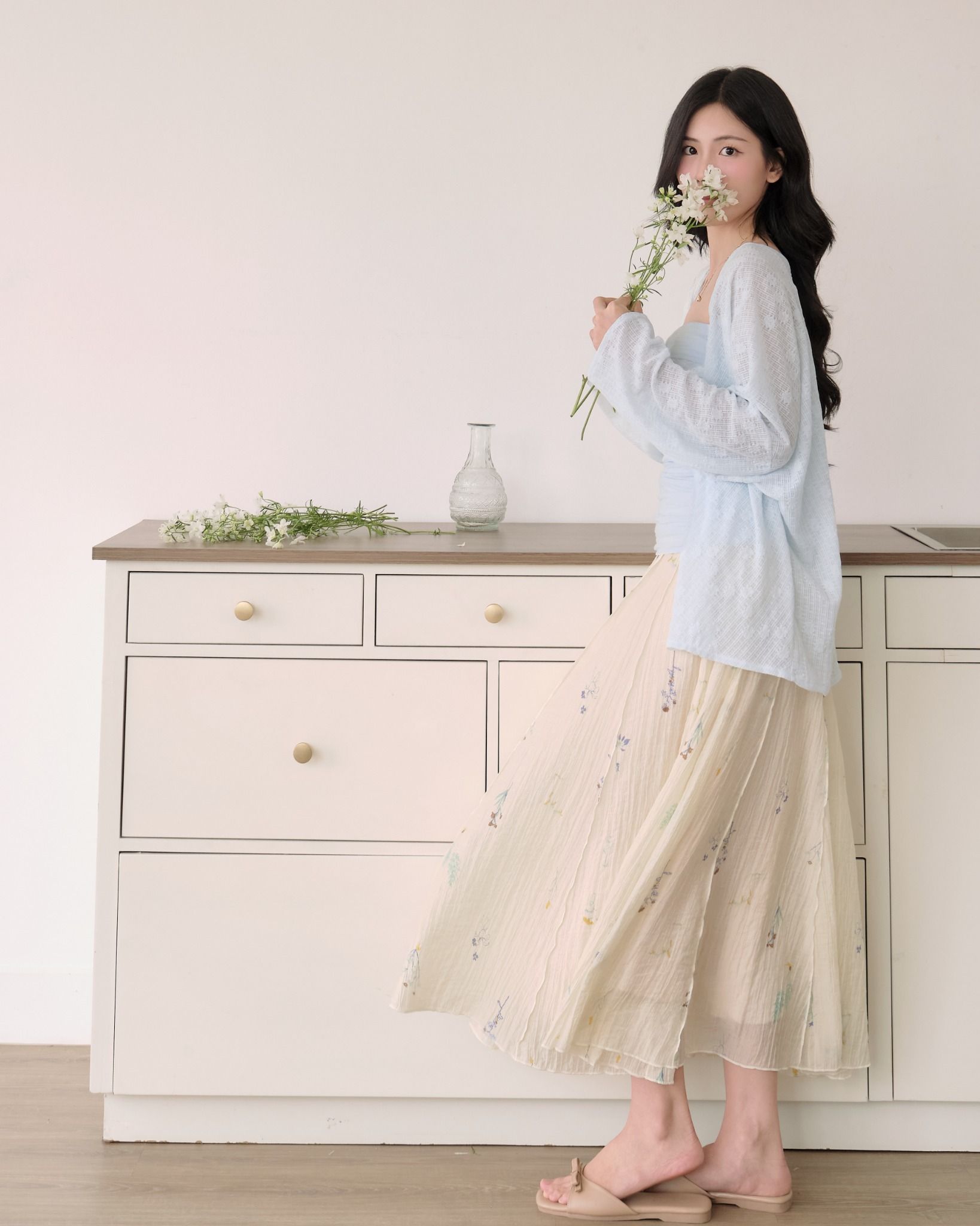 POETIC MIDI SKIRT