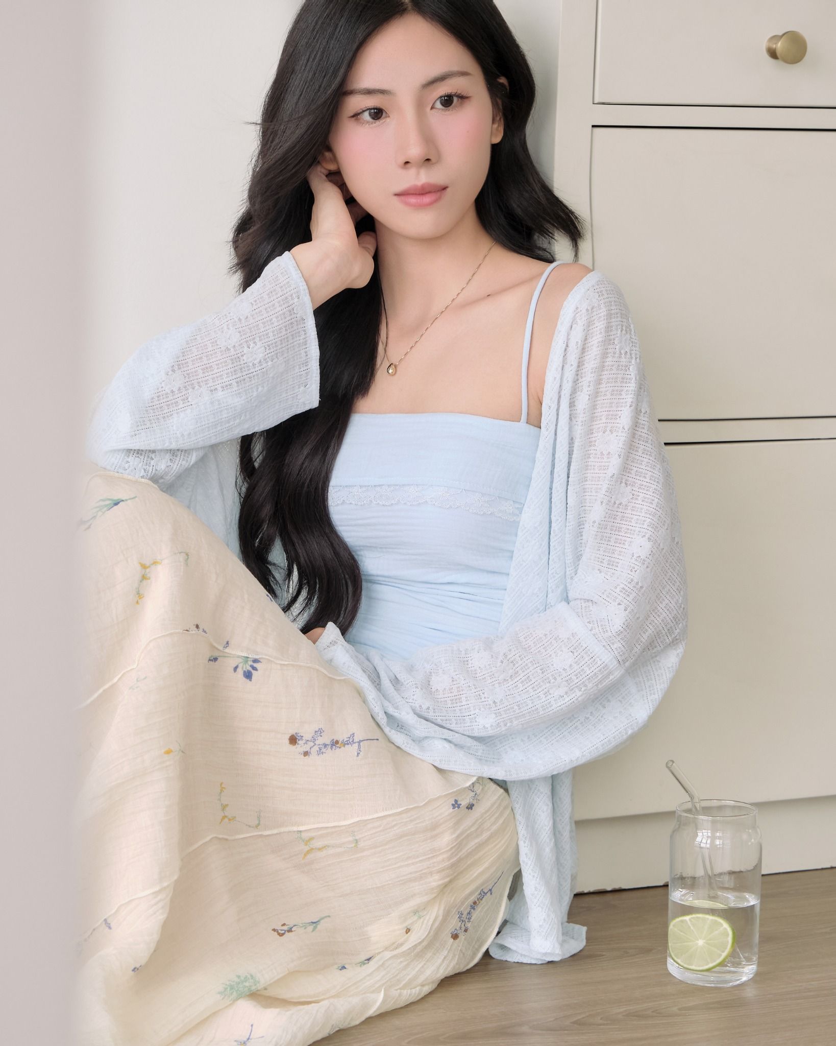 SLIM CARDIGAN - BABY BLUE