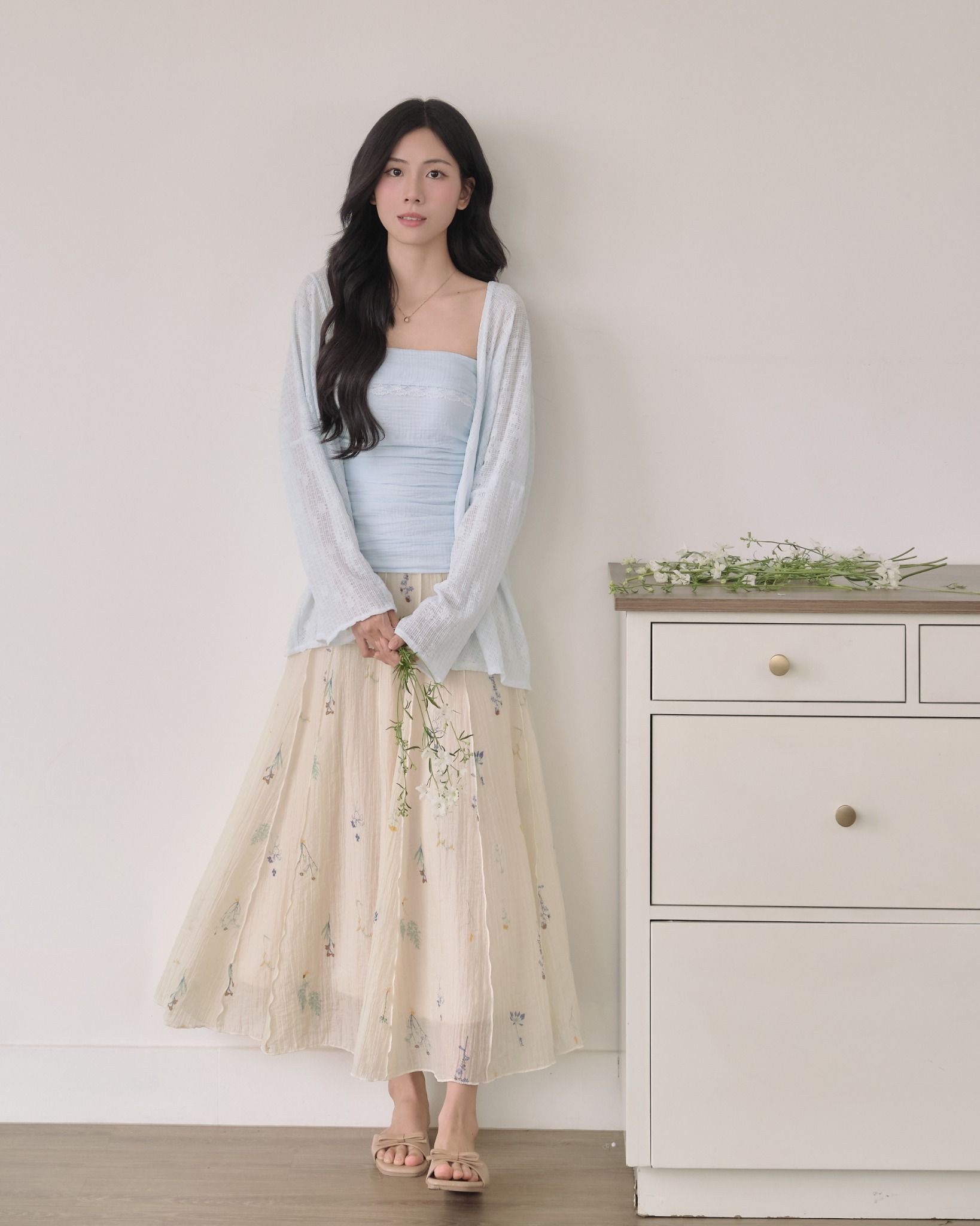 POETIC MIDI SKIRT