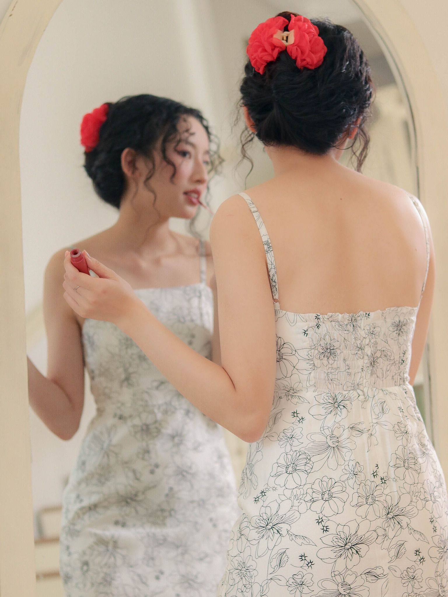 PAINTED MIDI DRESS