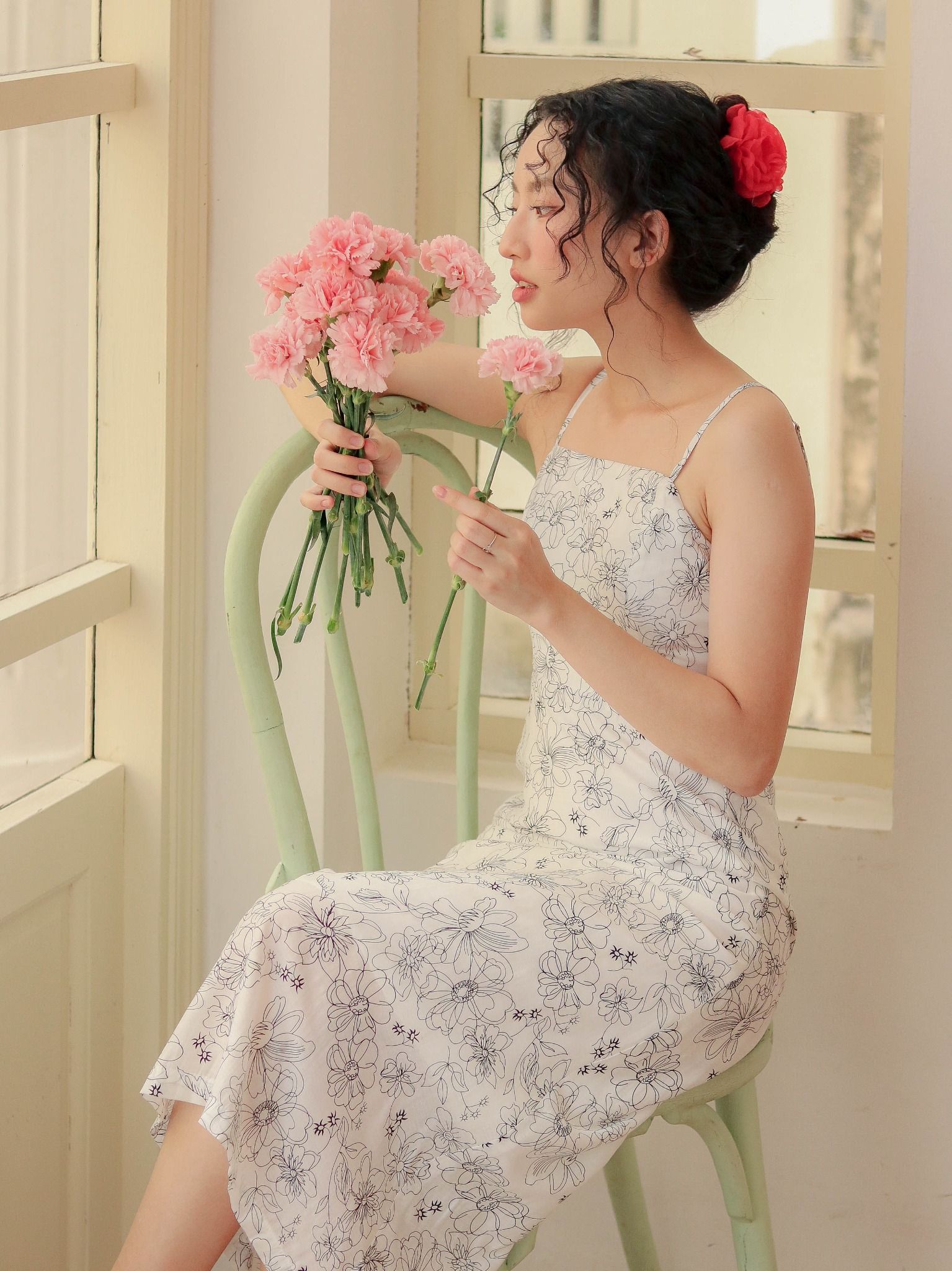 PAINTED MIDI DRESS