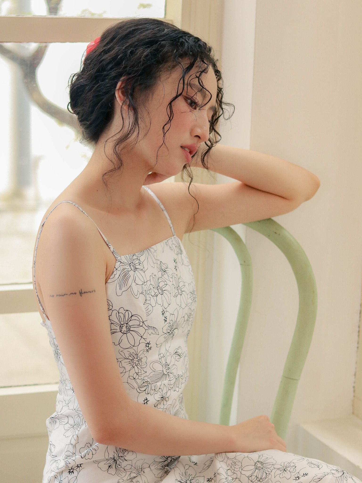 PAINTED MIDI DRESS