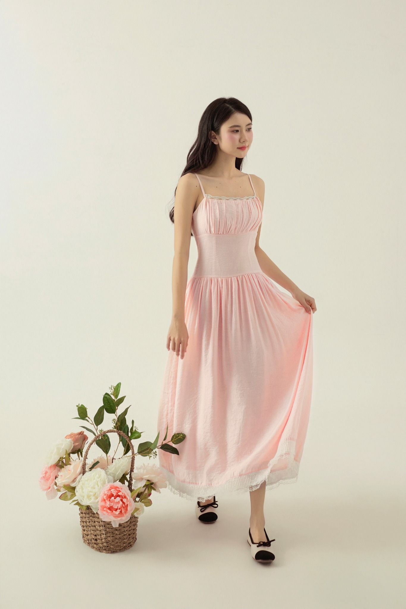 COTTON CANDY DRESS - PASTEL PEACH