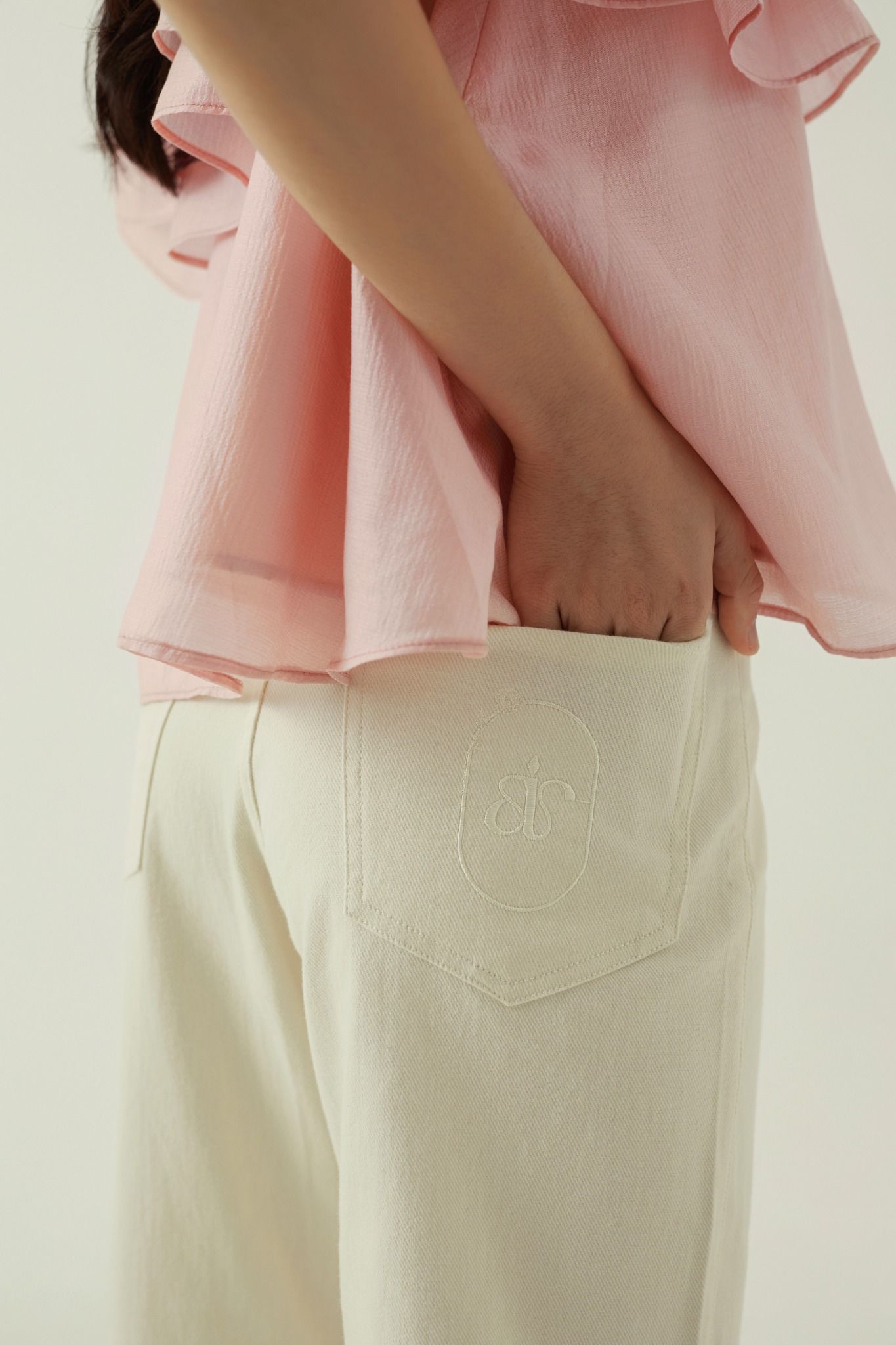 ARI WIDE LEG PANTS - CREAMY