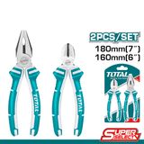 Bộ 2 kềm 6" - 7" Total THT1K0201, gồm 1 kềm cắt 6" và kềm răng 7"