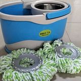 Bộ thùng lau nhà thông minh xoay 360 độ lồng inox cao cấp THAILAND