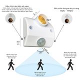 Đuôi đèn cảm biến E27 công suất đến 300W Rạng Đông DDCB01.PIR E27/300w