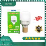  Bóng led trụ , Bóng đèn LED BULB trụ 15W MPE LBA-15T - thân nhôm , ánh sáng trắng 