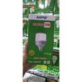 Bóng led trụ , Bóng đèn LED BULB trụ 20W MPE LBD2-20T - thân nhựa , ánh sáng trắng