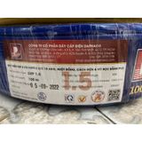 Dây điện Daphaco đôi dẹp 2 lớp vỏ 2x1.5 ( bán theo mét) - màu ngẫu nhiên