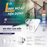 Đuôi đèn cảm biến E27 công suất đến 300W Rạng Đông DDCB01.PIR E27/300w