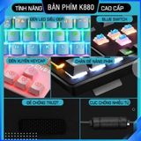  Bàn Phím Cơ K880 Blue Switch LED Rainbow 