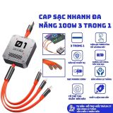  Dock Sạc Cáp Sạc Nhanh Đa Năng 3 Cổng Sạc Nhanh 100W 6A 