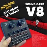  Sound Card thu âm V8 Bản tiếng Anh có Bluetooth 