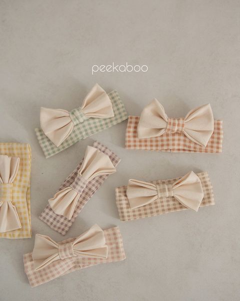  |Peekaboo|Turban Nơ Check Check P23-005 