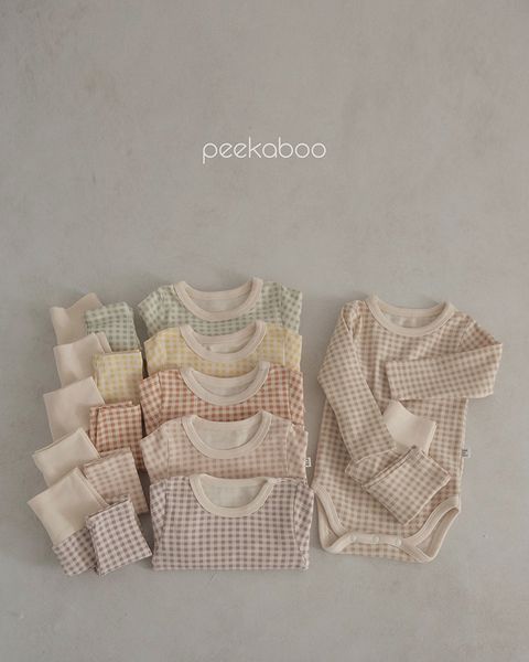  |Peekaboo| Bộ suit cúc đũng kèm quần Check Check T23-064 