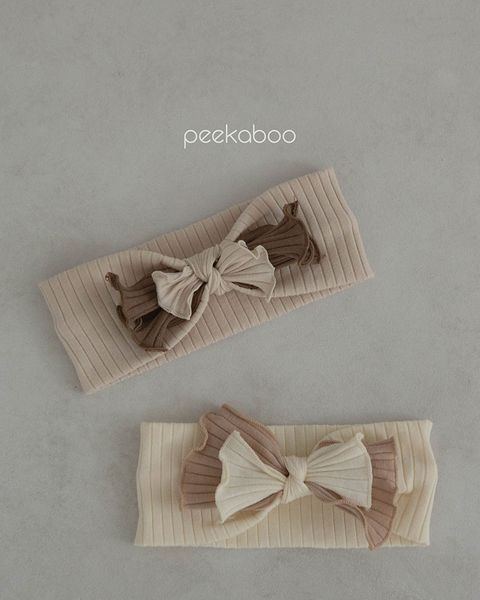 |Peekaboo| Nơ turban Caramel P23-022 