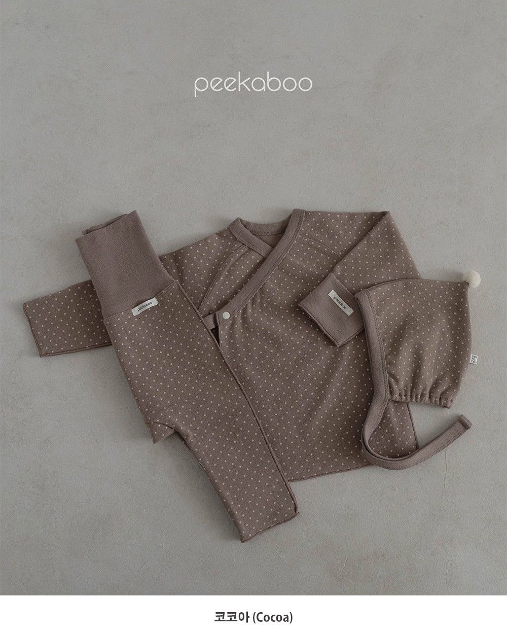  [Peekaboo Bộ rời Ddeang Ddeang kèm mũ D23-005 