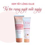  COMBO 1 Kem Tẩy Lông Ollie HƯƠNG ĐÀO và 1 Kem Dưỡng Ollie - Tặng que gạt 