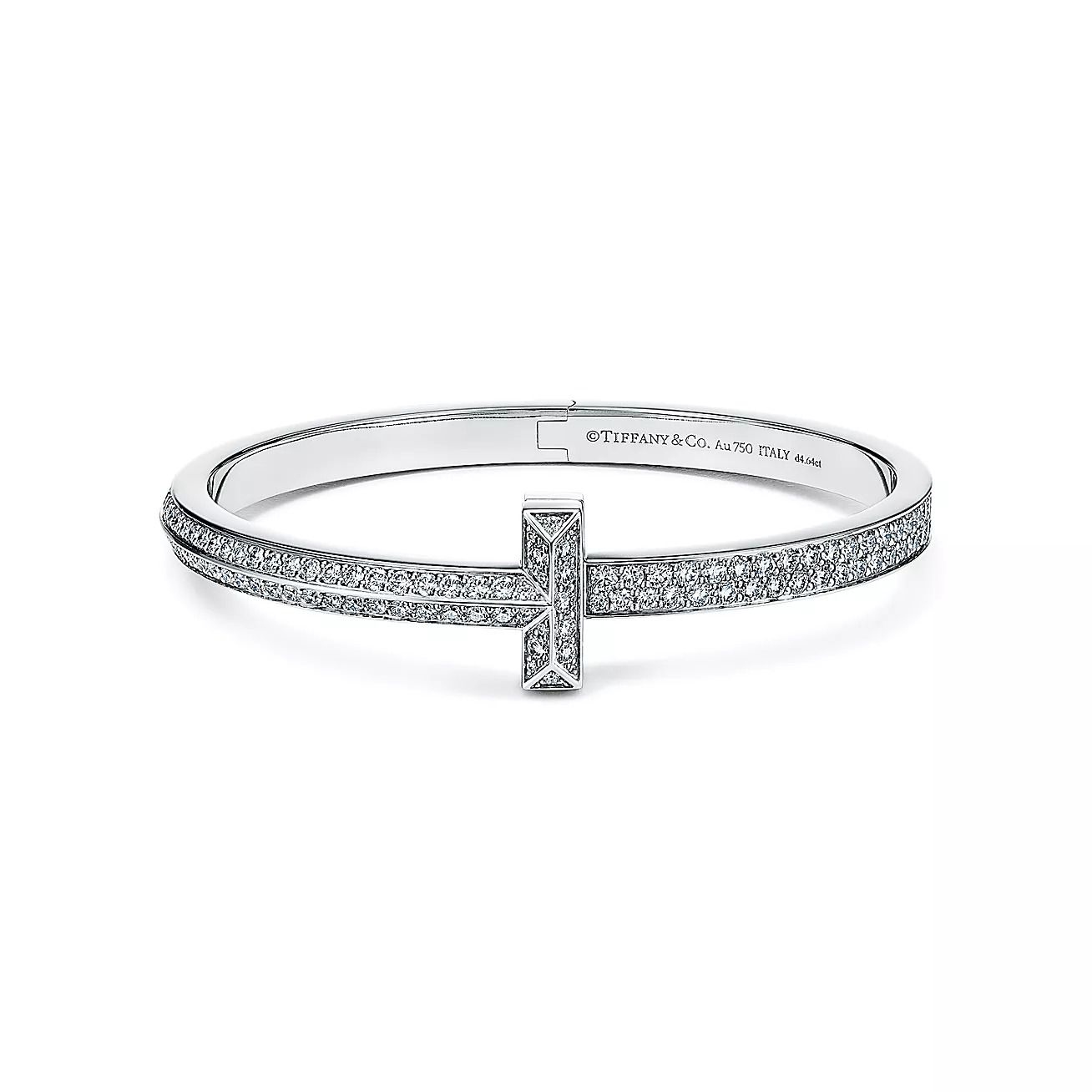 Tiffany T T1 Wide Diamond Hinged Bangle