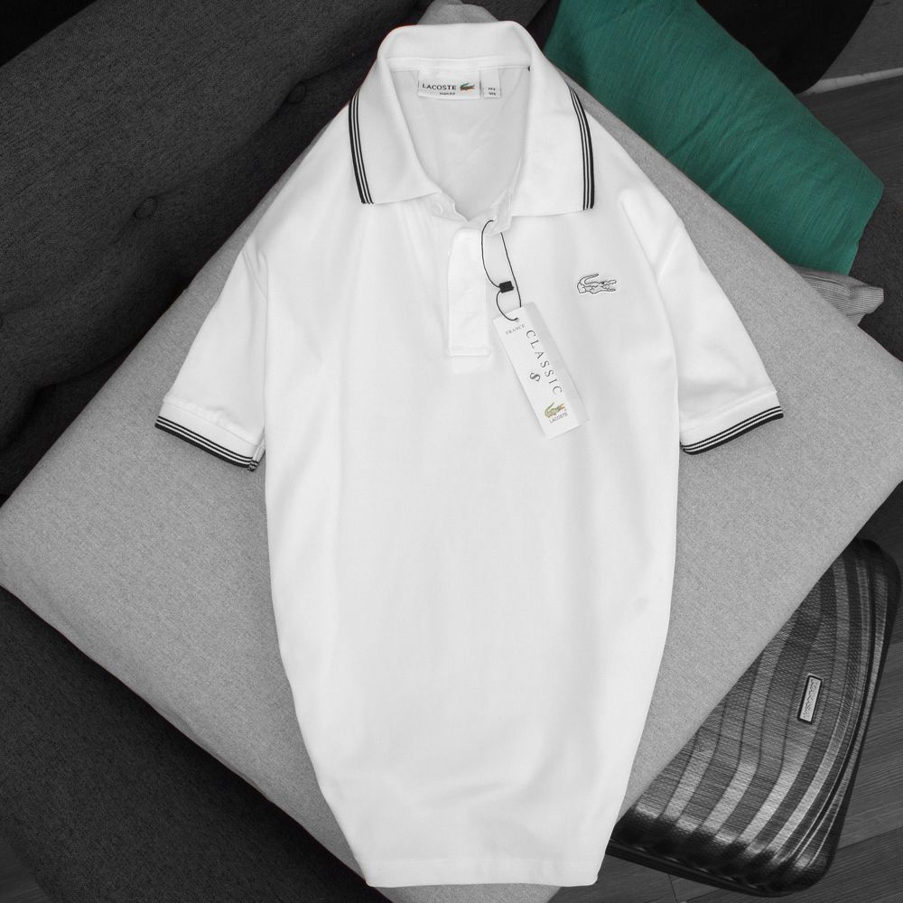 ÁO POLO LASCOTE LOGO CÁ SẤU THÊU