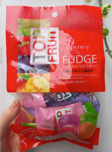 KẸO DẺO TRÁI CÂY TOP PRUIT FUDGE COOWY - gói 320gr