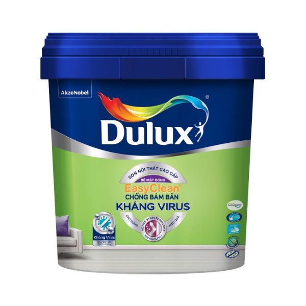 Sơn nội thất Dulux Easyclean Chống Bám Bẩn Kháng Virus Bóng E017B