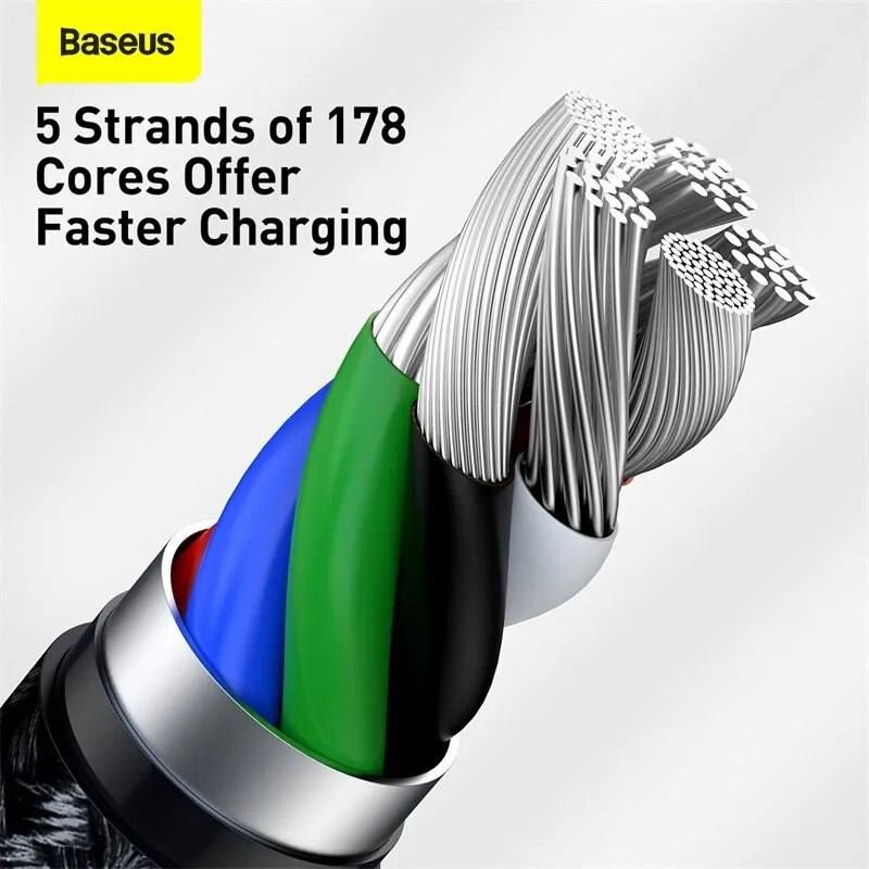 Cáp sạc điện chính hãng Baseus, sạc và truyền data Baseus Cafule Metal 20W Type C to Lightning