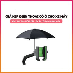 Giá đỡ điện thoại, kẹp điện thoại cho xe máy HT-509 có dù che nắng, mưa