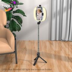 Giá đỡ điện thoại Livestream tích hợp Tripod + đèn LV03 Plus, Bluetooth 4.2