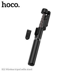 Gậy Selfie tích hợp tripod ba chân K11 chất liệu ABS + Hợp kim nhôm, kèm remote không dây