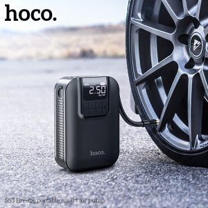 Máy bơm lốp xe, bơm hơi cầm tay thông minh Hoco S53 Breeze