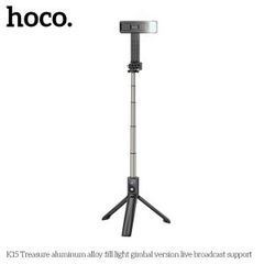 Gậy livestream tích hợp tripod ba chân Hoco K15 Treasure dành cho điện thoại, máy ảnh mini, camera thể thao