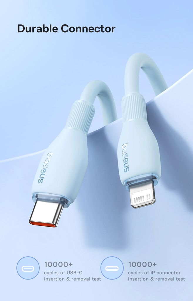 Cáp sạc nhanh Baseus Pudding Series Fast Charging Cable Type-C to Lightning, công suất 20W