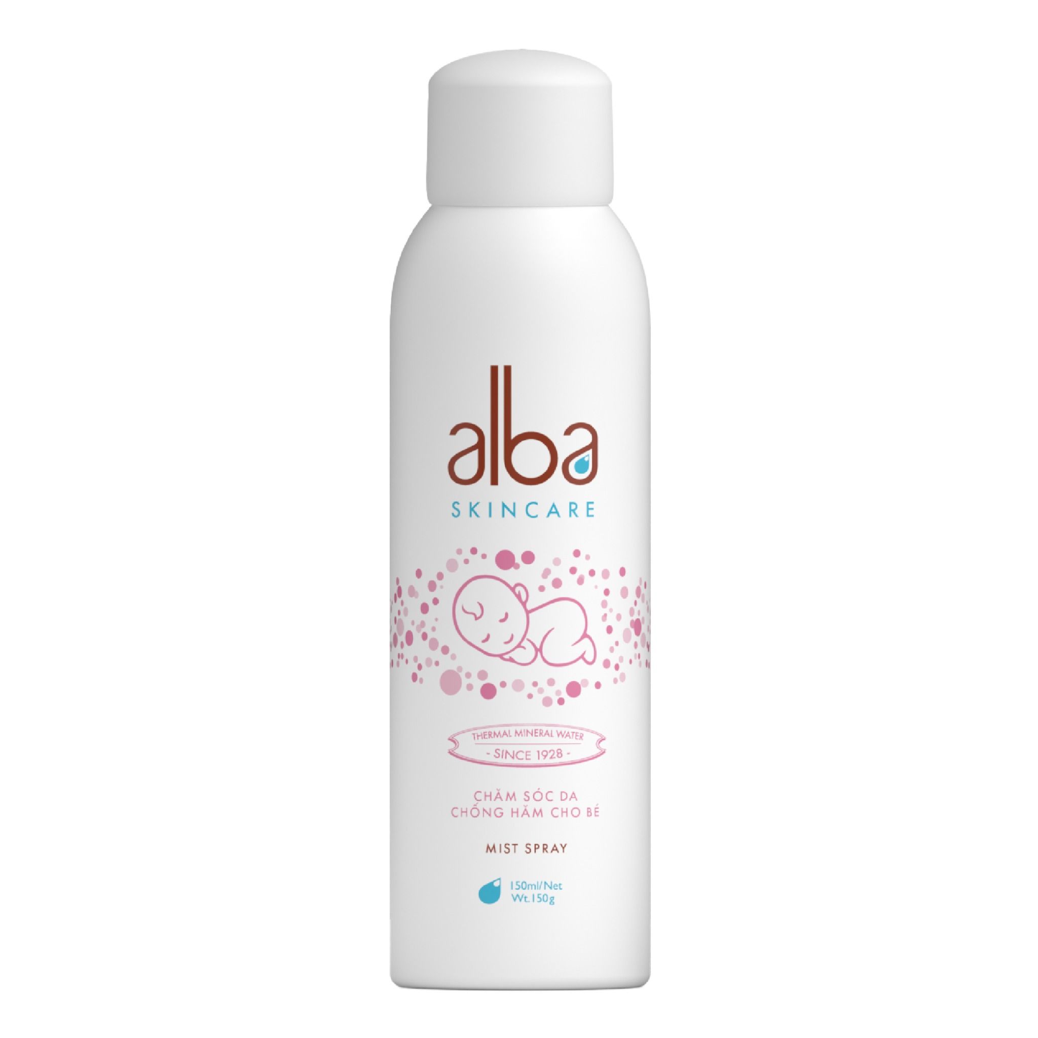 Xịt khoáng trẻ em Alba Skin Care - Chống hăm khô rôm sẩy - An toàn không gây kích ứng 150ml